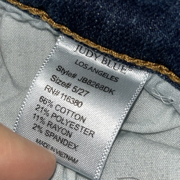 Women's Judy Blue Skinny Fit Jeans Stretch Buffalo Plaid Patchwork Sz 27 JB8268 - Picture 7 of 11